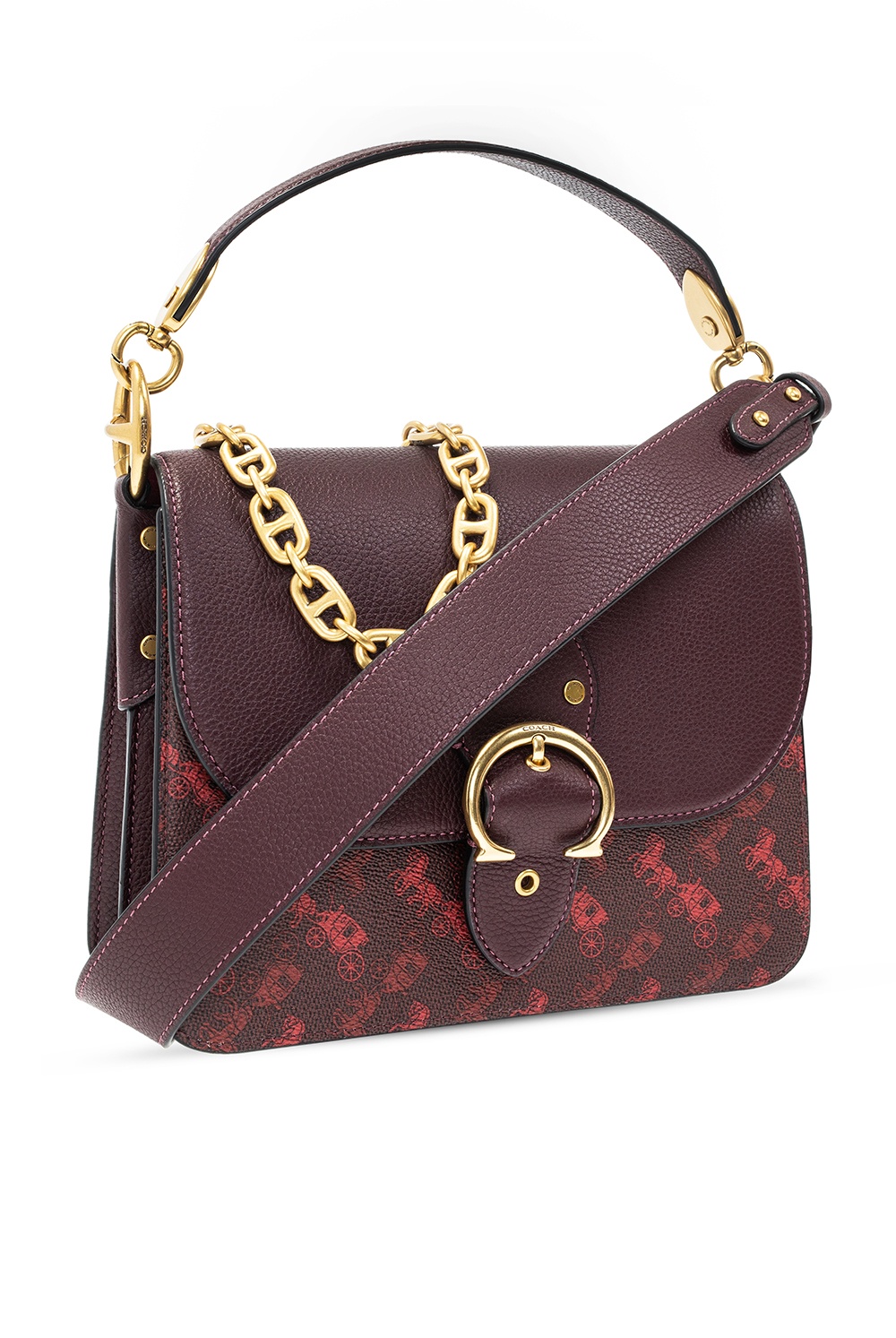 Coach maroon 2024 shoulder bag